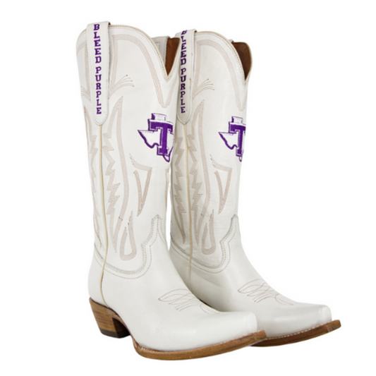 Game Day Western Ivory Boots - Tarleton State Texans