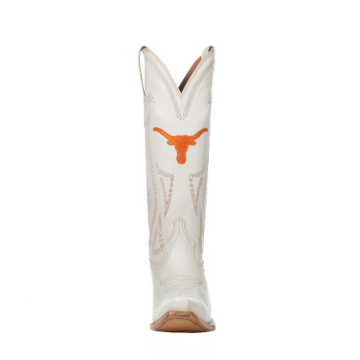Game Day Western Ivory Boots - Texas Longhorns