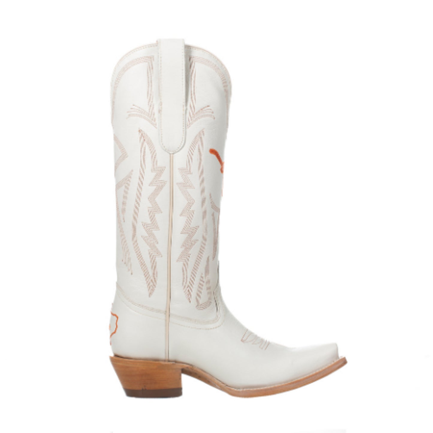 Game Day Western Ivory Boots - Texas Longhorns