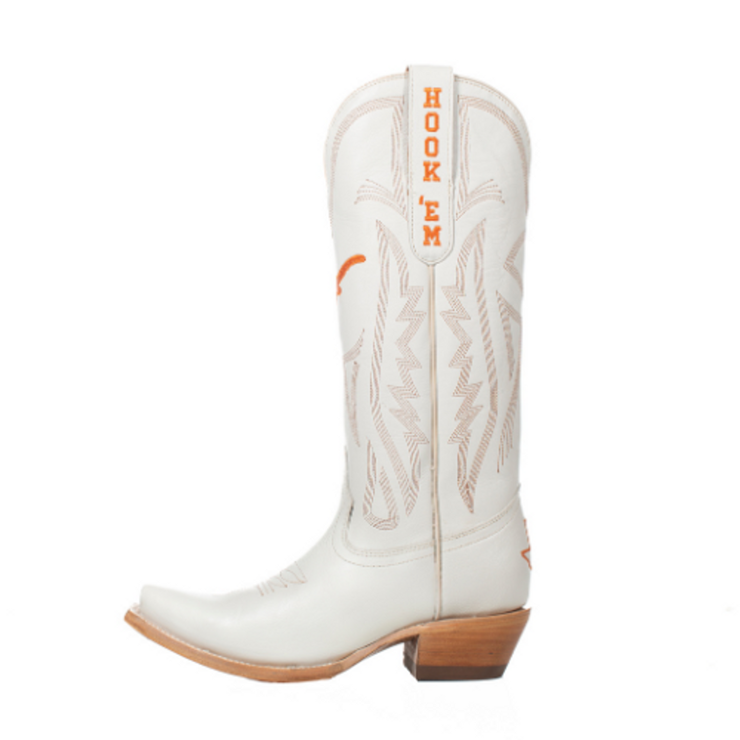 Game Day Western Ivory Boots - Texas Longhorns
