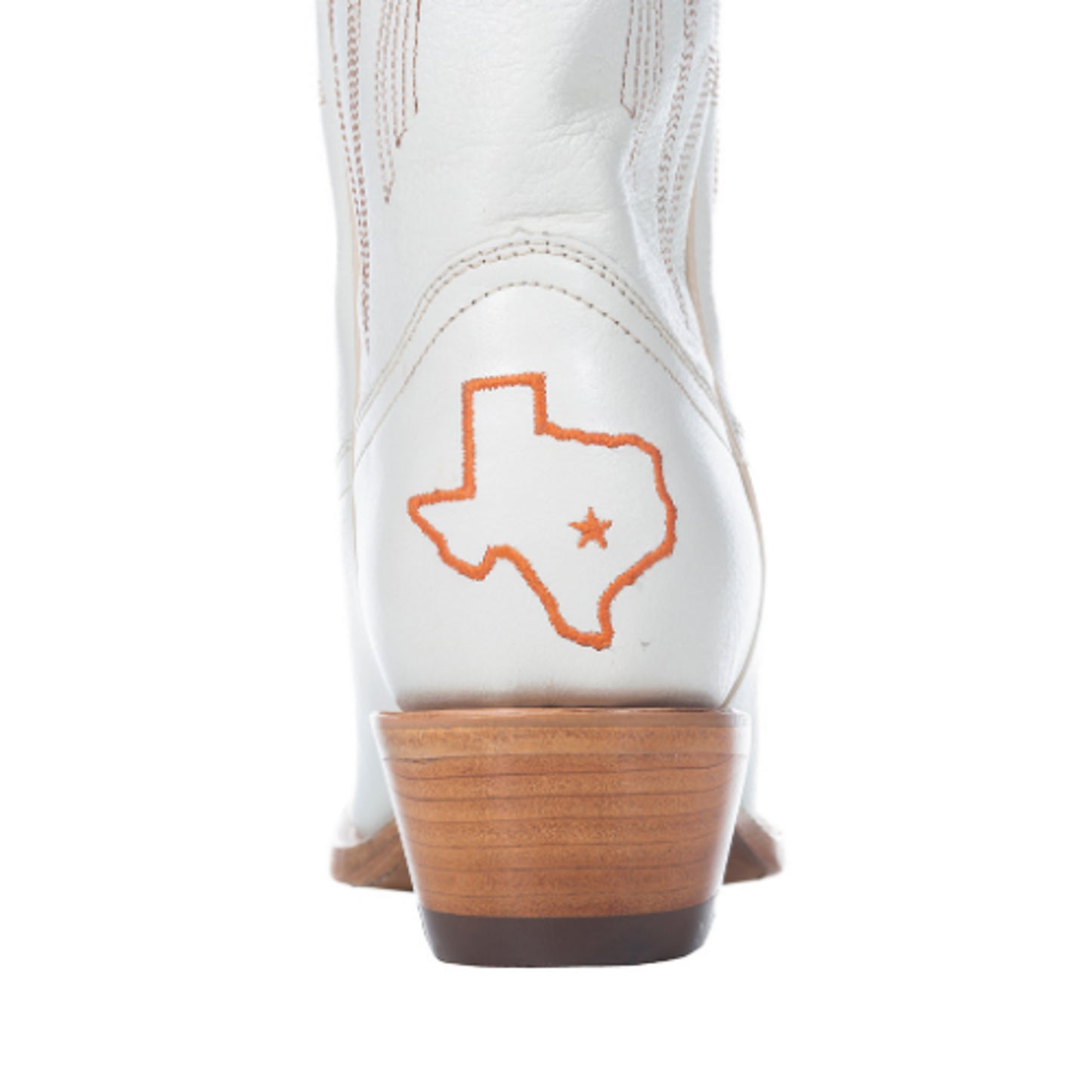 Game Day Western Ivory Boots - Texas Longhorns