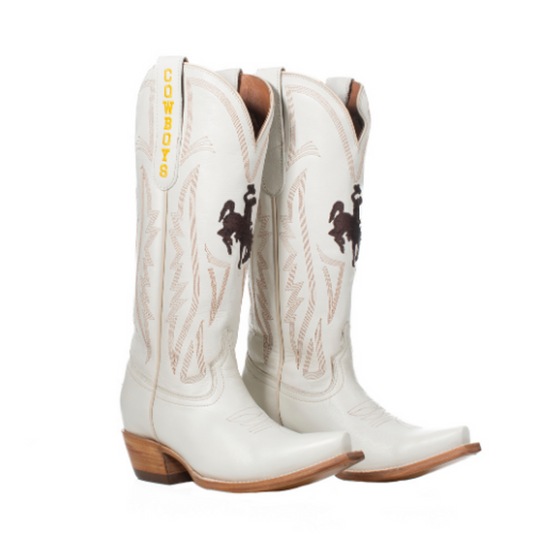 Game Day Western Ivory Boots - Wyoming Cowboys