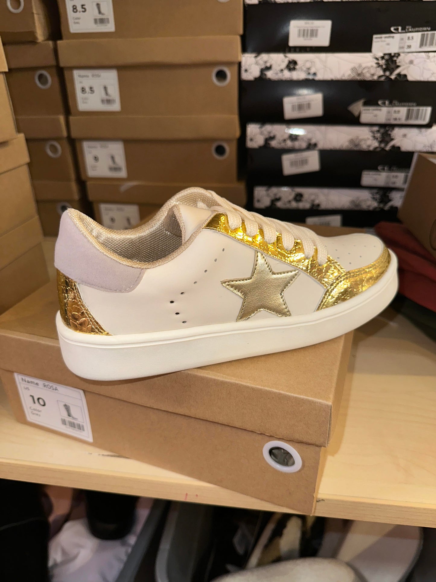 Miel Gold Tennis Shoes