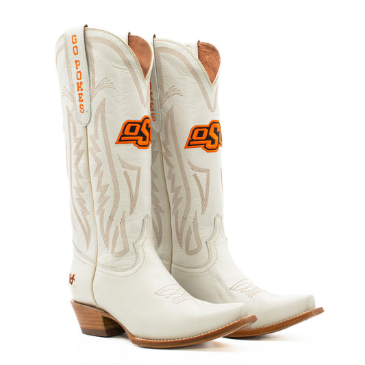 Game Day Western Ivory Boots - OSU