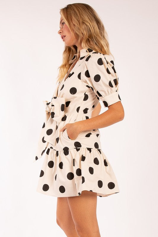 Polly Loves Polka Dots Puff Sleeve Dress