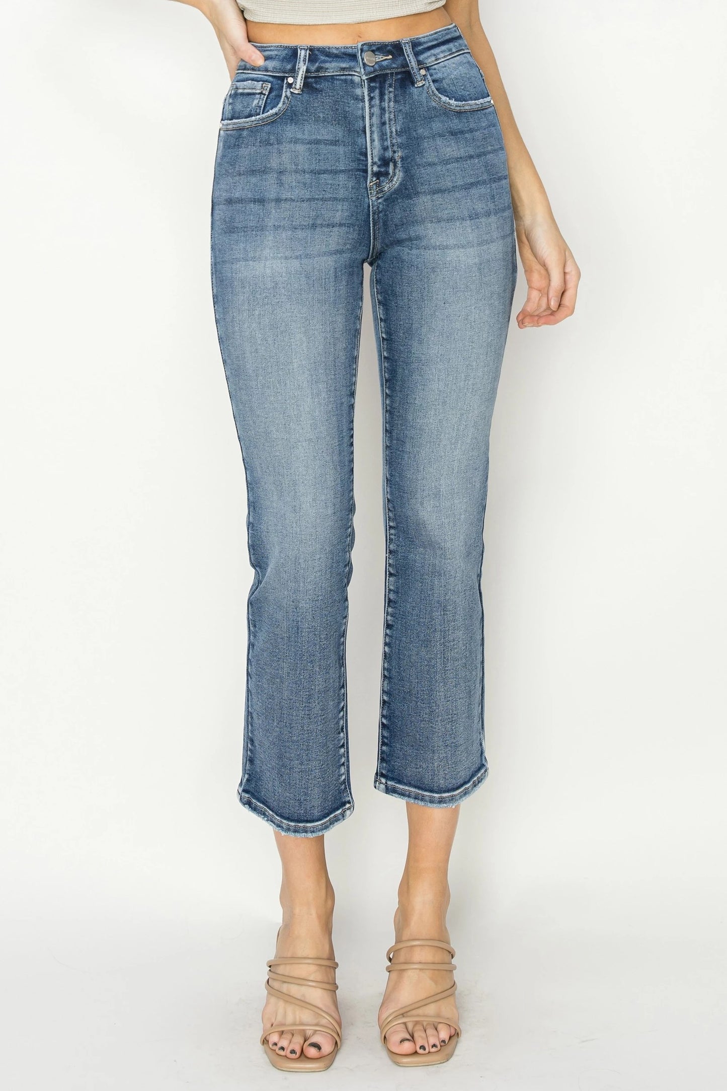 RJ Medium High Rise Crop Jeans