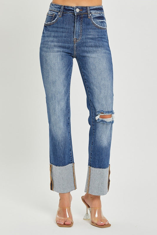 RJ High Rise Cuffed Jeans