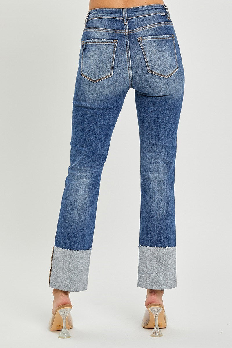 RJ High Rise Cuffed Jeans