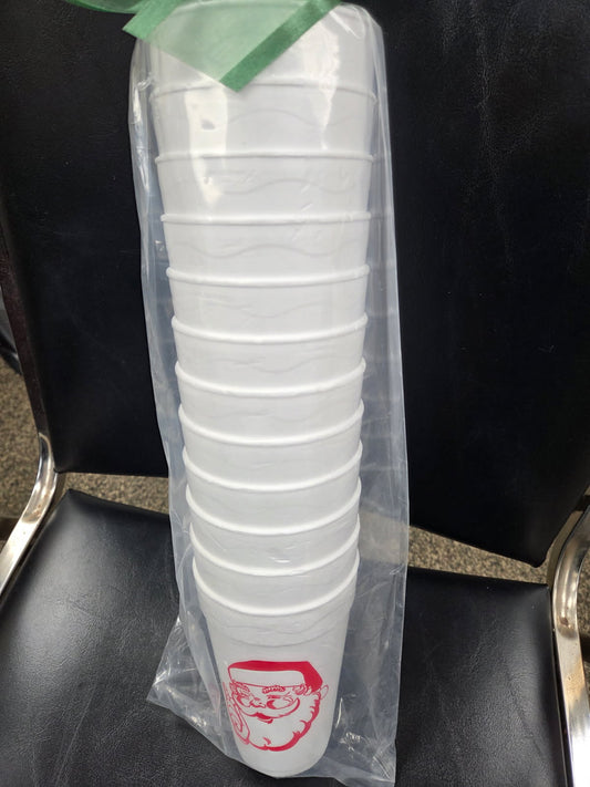 Santa Claus Styrofoam cups