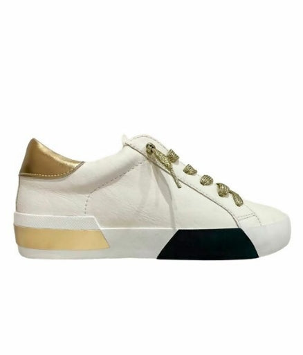 MS White/Gold Tennis Shoes