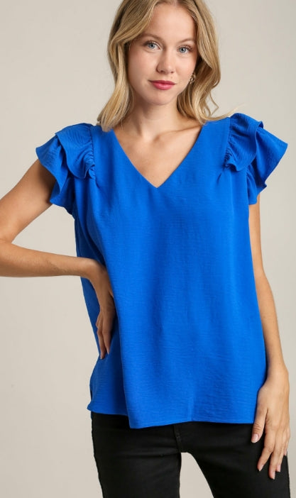 UG V-Neck Royal Blue Top