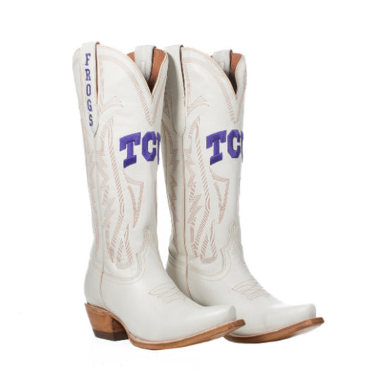 Game Day Western Ivory Boots - TCU