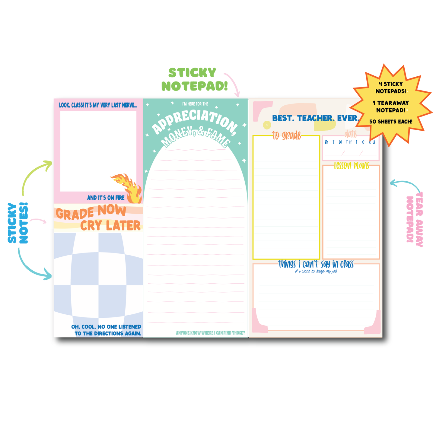 Teachers Notepad (funny, gift)