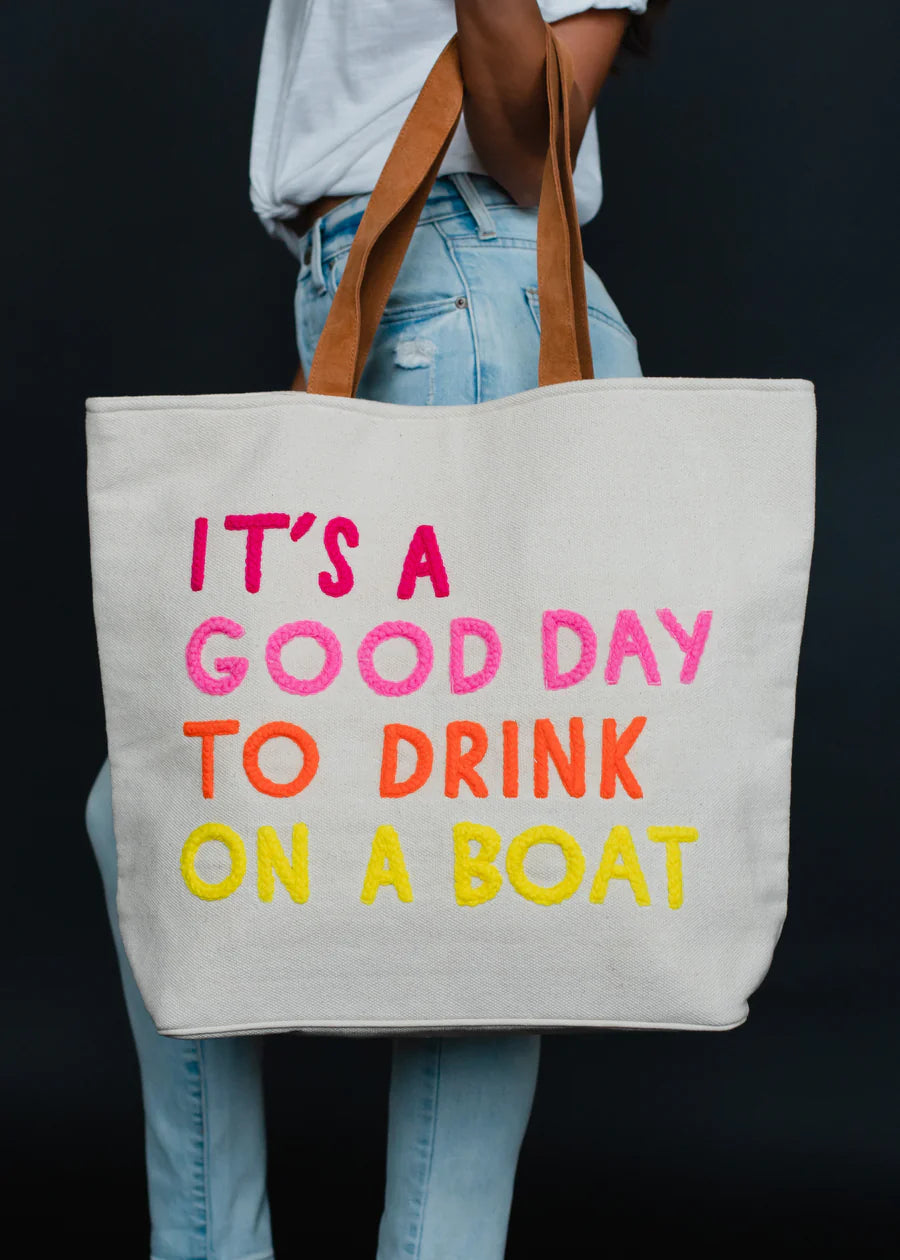 Drink On A Boat Tote Bag