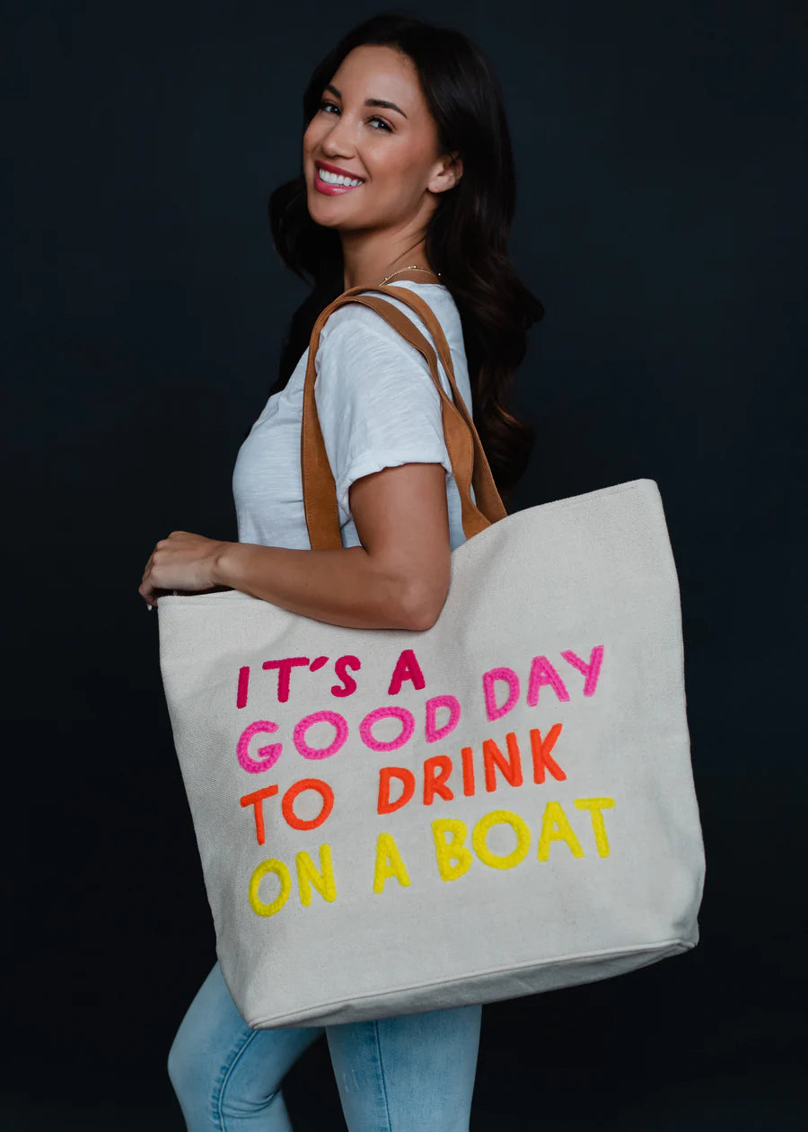 Drink On A Boat Tote Bag