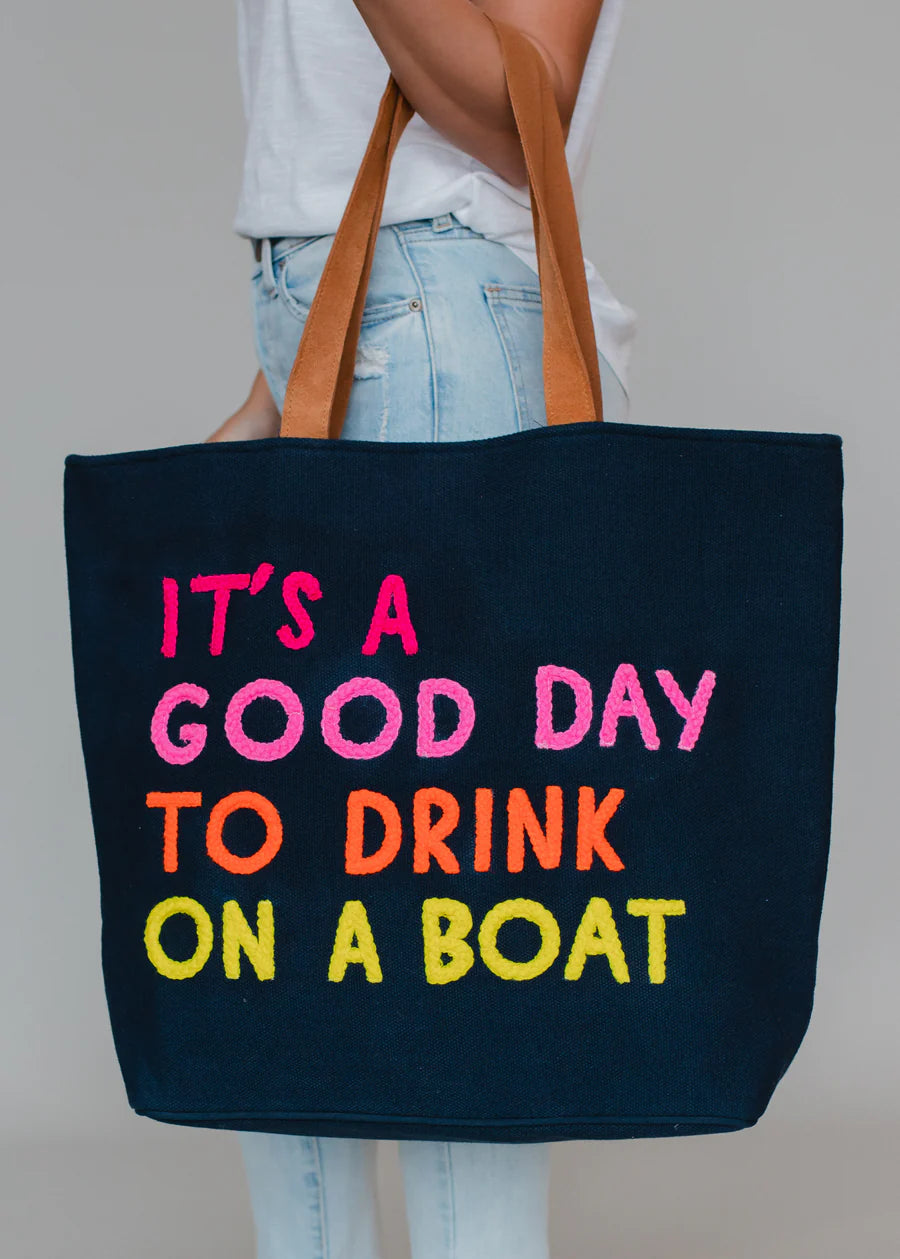 Drink On A Boat Tote Bag