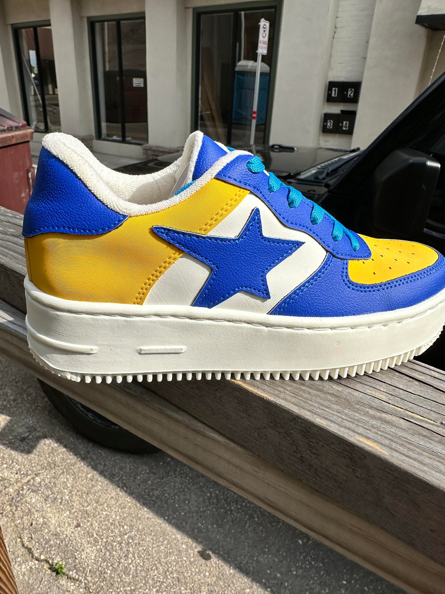 MS Blue/Yellow Tennis Shoes