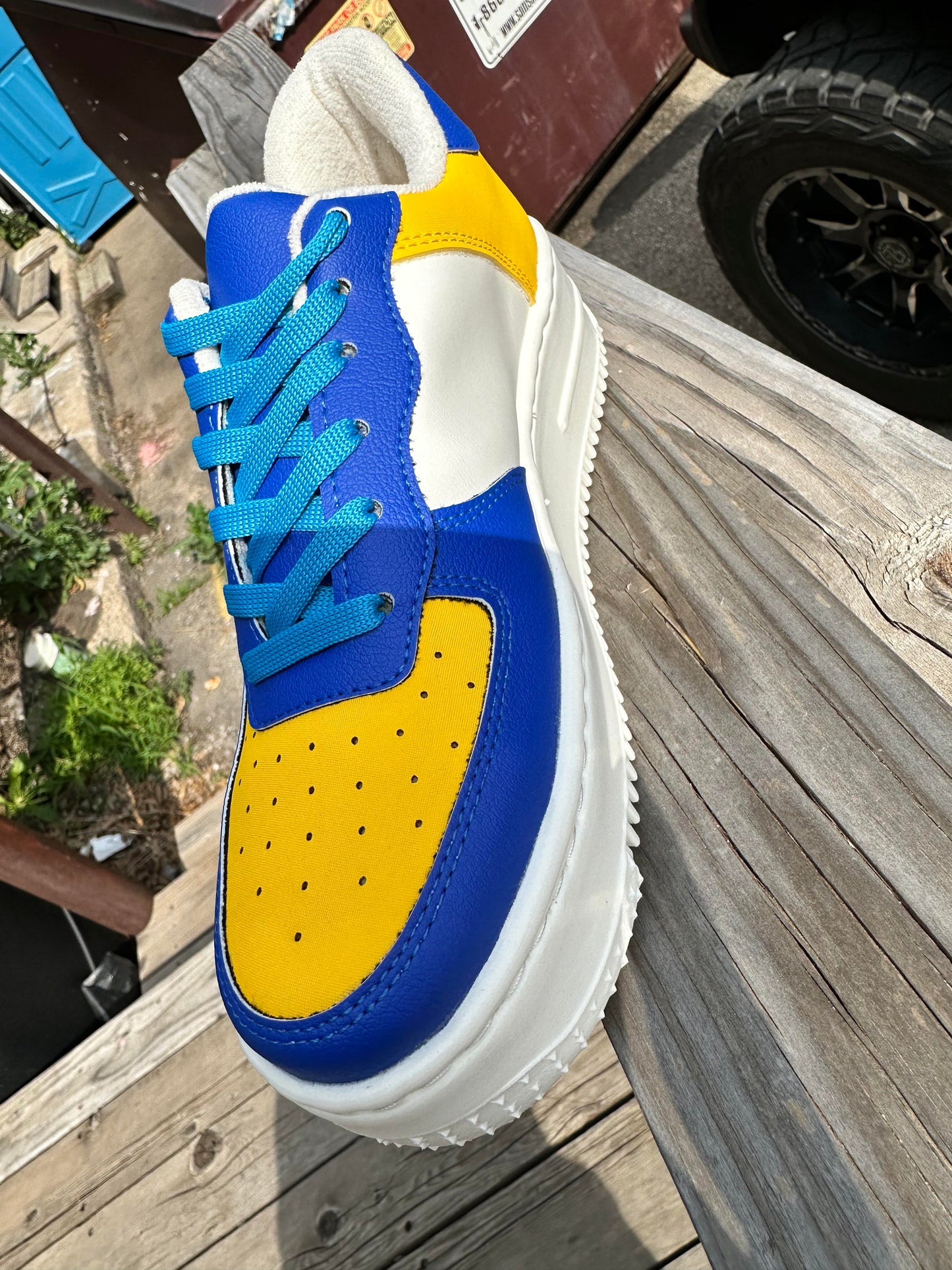 MS Blue/Yellow Tennis Shoes