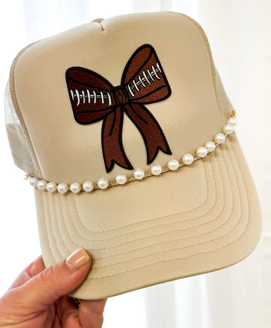 Football Bow Trucker Hat