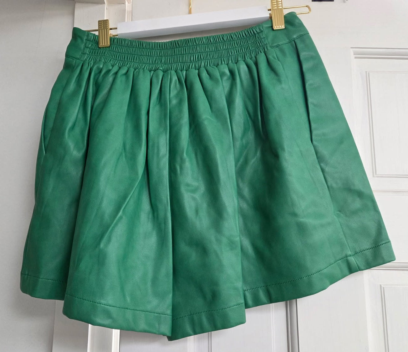 Dolce Cabo Vegan Leather Green Shorts