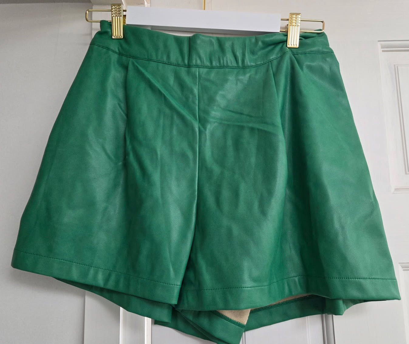 Dolce Cabo Vegan Leather Green Shorts