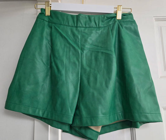Dolce Cabo Vegan Leather Green Shorts