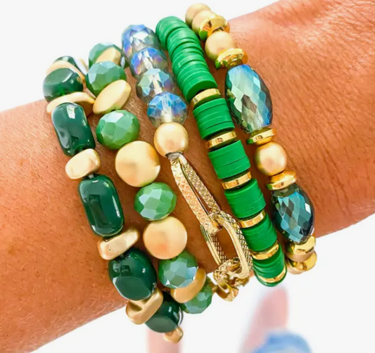 Juniper Christmas Green Bracelet Stack