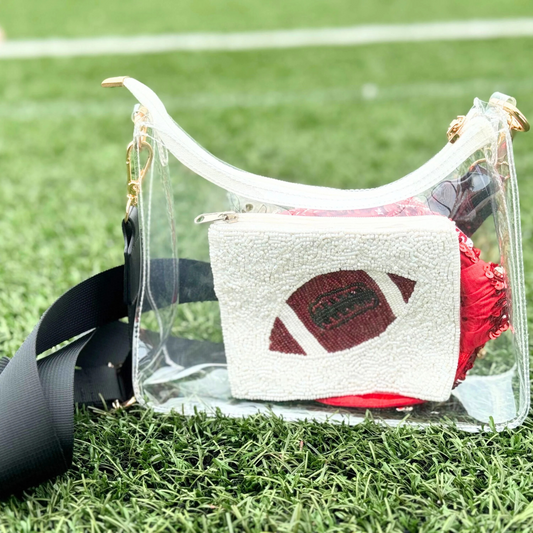 Clear Stadium Bag Black Strap