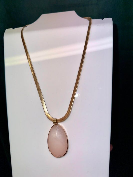 Oval Pendant Necklace