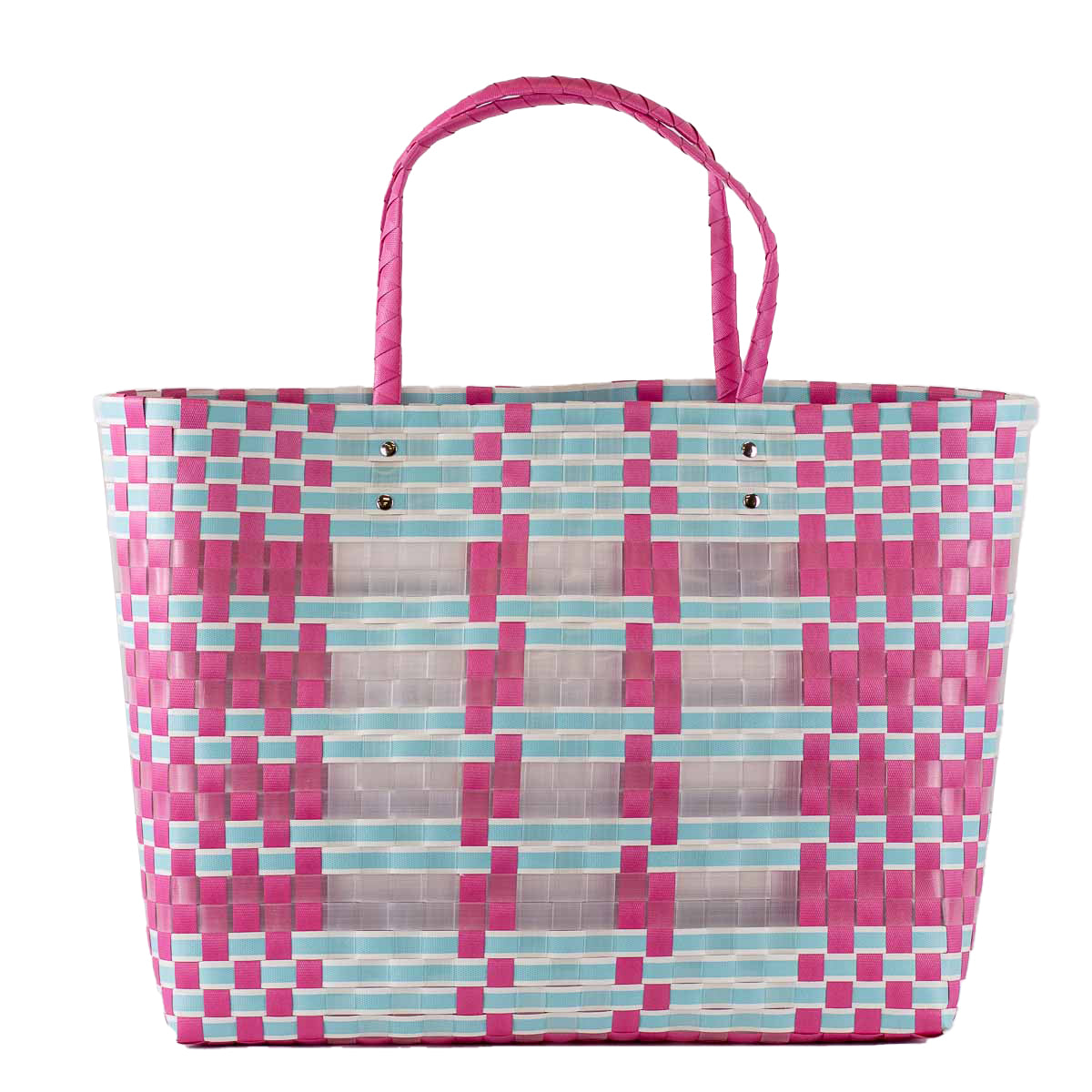 Hot Pink/Aruba Blue Tote Bag