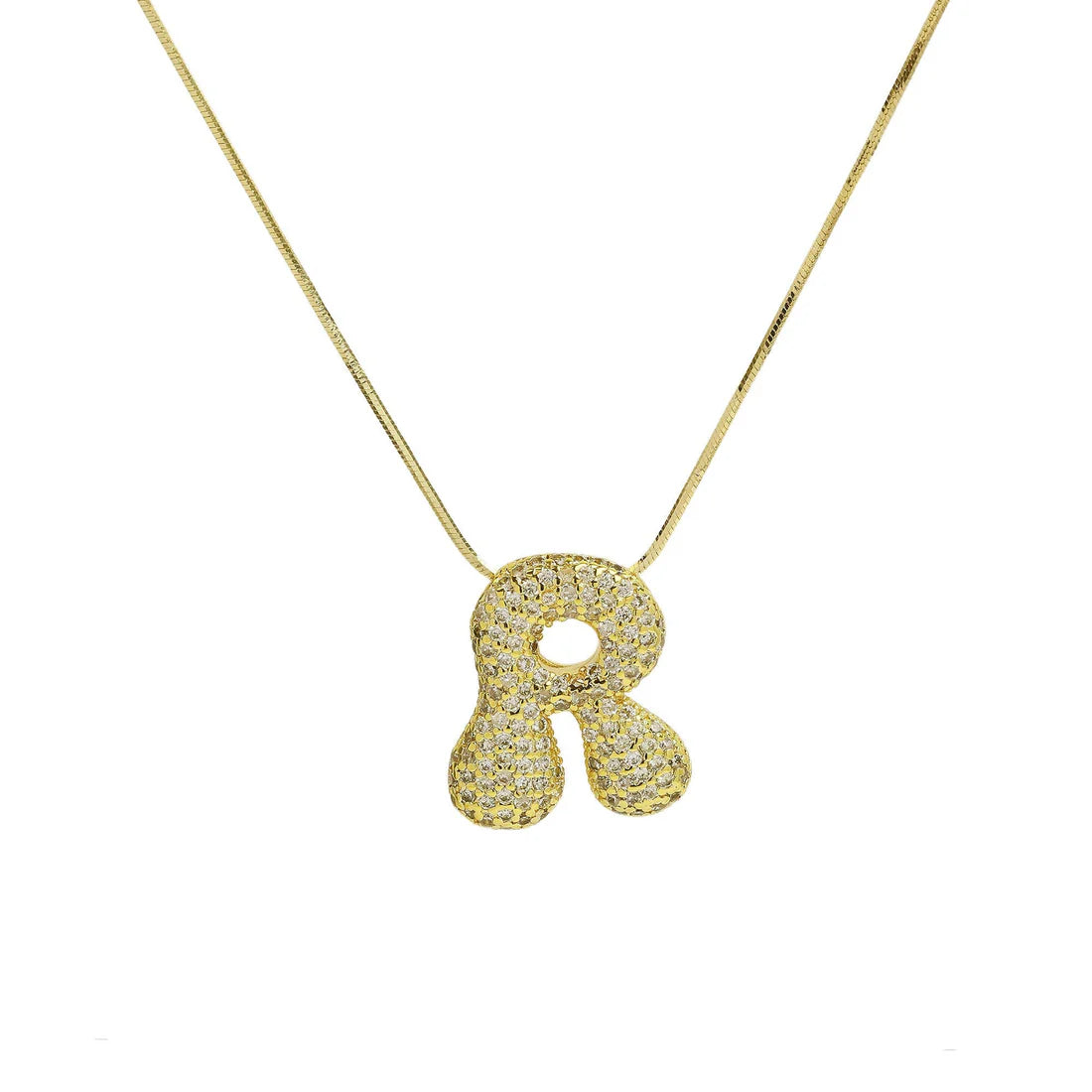 SB Initial Cz Waterdrop Necklace