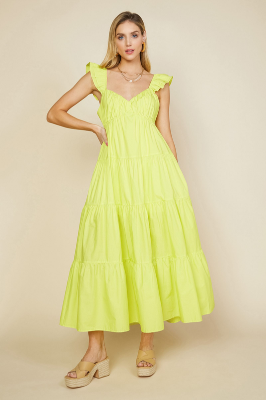 SAB Lime Yellow Maxi Dress