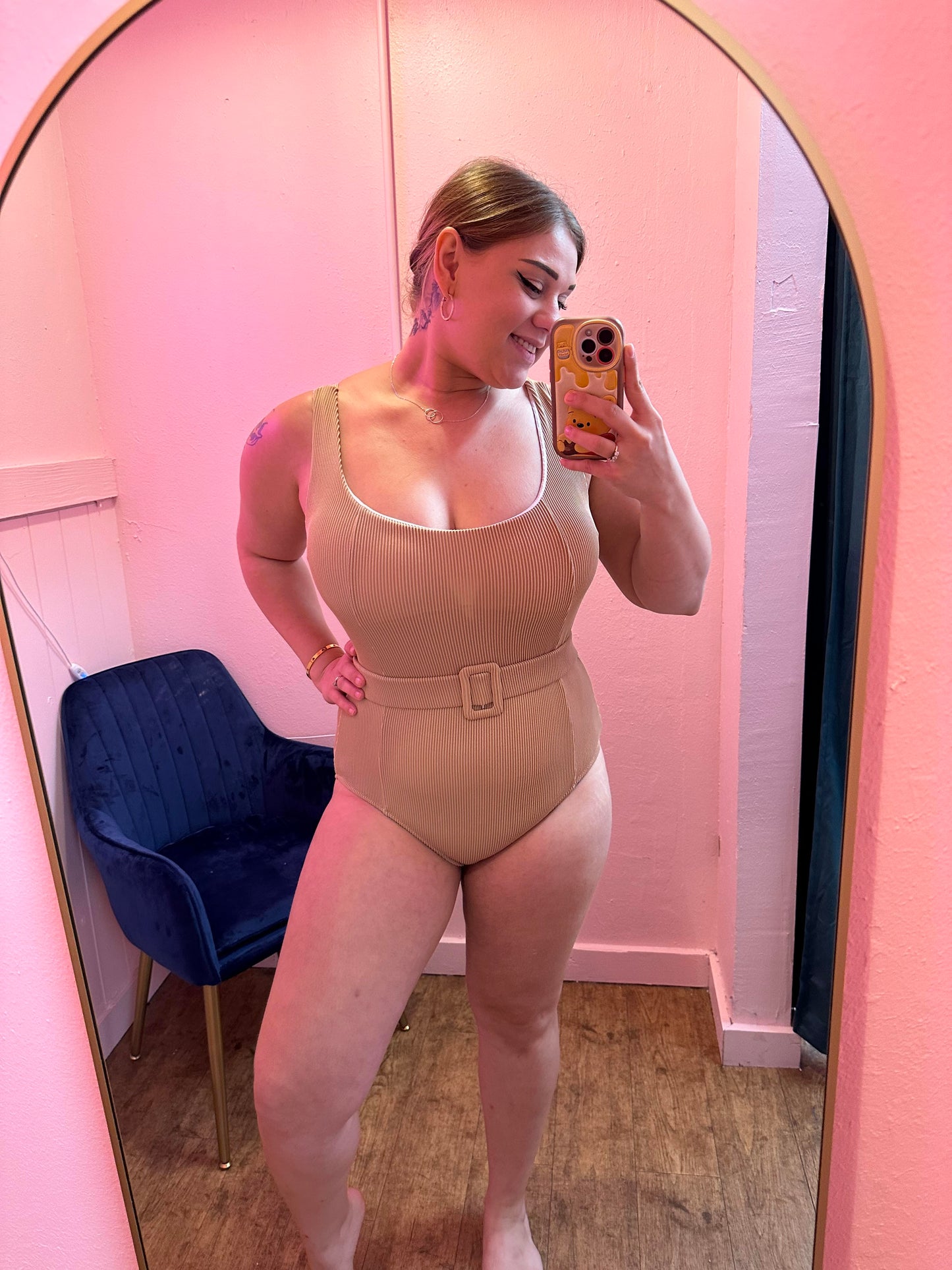 Nude One- Piece Swimsuit