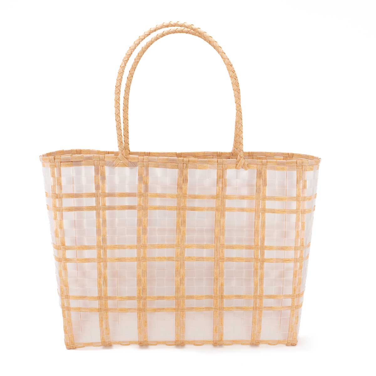 Woven Beach Tote Bag Clear/Light