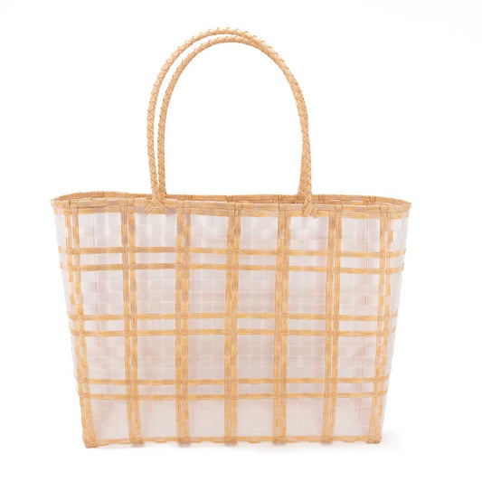 Woven Beach Tote Bag Clear/Light