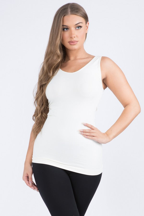 V or U Neckline Reversible Seamless Tank