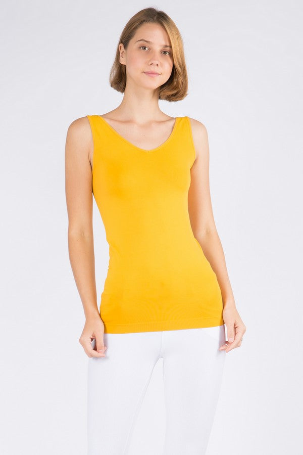 V or U Neckline Reversible Seamless Tank