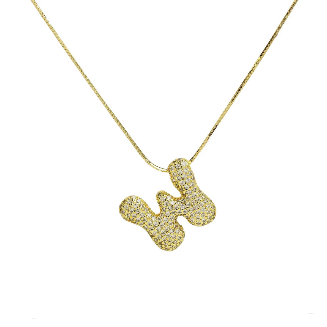 SB Initial Cz Waterdrop Necklace