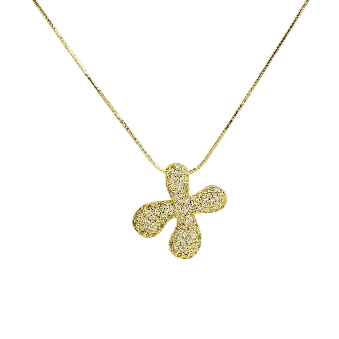 SB Initial Cz Waterdrop Necklace