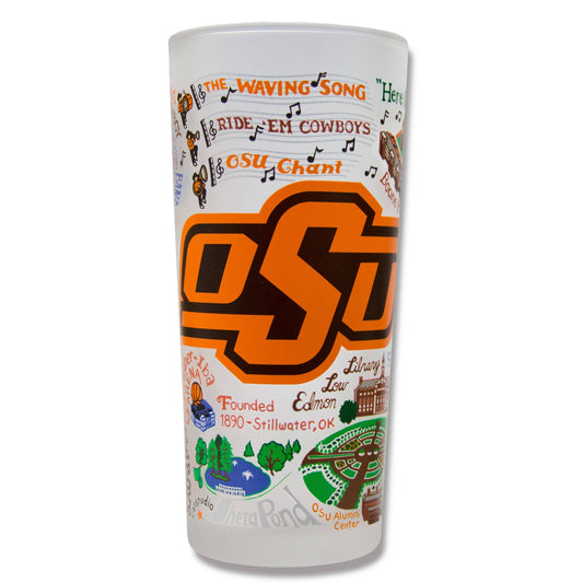 Oklahoma State University Collegiate Drinking Glass