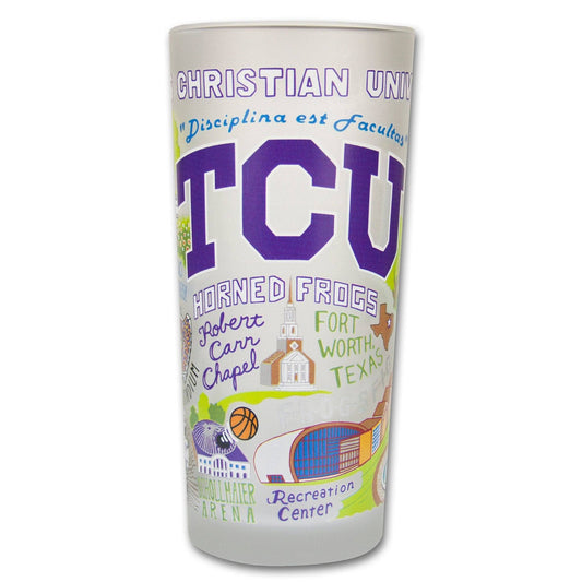 Texas Christian University (TCU) Collegiate Drinking Glass