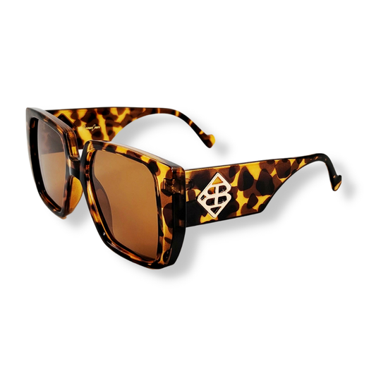 Totally Tortoise BC Square Sunglasses with Polarized Lenses